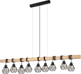 Lustră pe cablu Eglo 43134 TOWNSHEND 9xE27/60W/230V