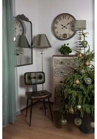 Comoda inalta, bej, din lemn, cu sertare, aspect vintage, Benevola