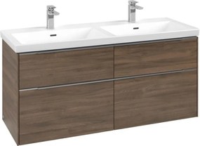 Villeroy & Boch Subway 3.0 dulap 127.2x46.2x57.6 cm sub chiuveta pe perete stejar C568L0VH
