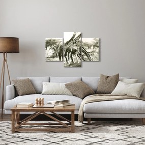 Tablou - Girafe, de epocă (90x60 cm)