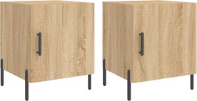 vidaXL Noptiere, 2 buc., stejar sonoma, 40x40x50 cm, lemn compozit