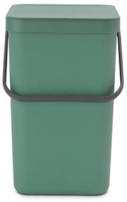 Cos de gunoi colectare selectiva Brabantia Sort&Go 1003236, 25 L, Maner, Montabil pe perete, Verde inchis