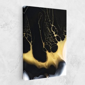 Tablou Canvas, 40x60cm, Dormitor si Living, Abstracte, Marble, Black Golden Marble