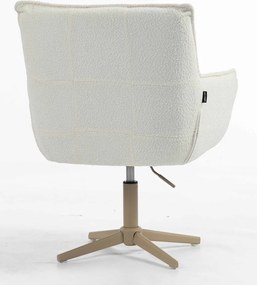 HR560CROSS Scaun Crem din Boucle cu Bază Crem