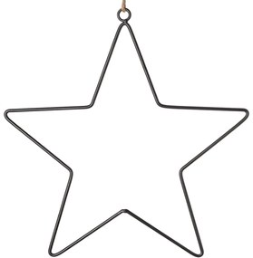 Decoratiune de Craciun suspendata BLACK STARS, set 4 buc.