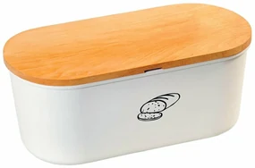 Kesper 85090 Cutie pentru pâine cu tăbliță, albă,34 x 14 x 18 cm