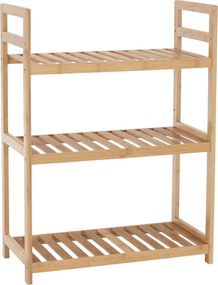 Etajera FIORE TIP 1, bambus natural, lemn, 53x26x71 cm