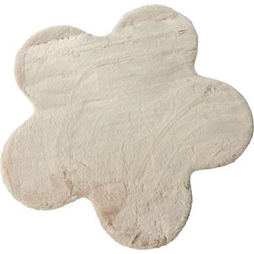 Covor Flower Beige, diametru 90 cm