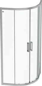 Cabina de dus semirotunda cu usi glisante 90x90 Ideal Standard Connect 2 profil crom