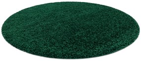 Covor SOFFI cerc shaggy 5cm sticla verde