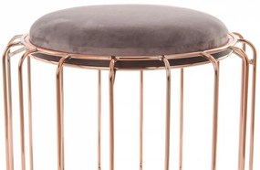 Taburet tapitat/masuta de cafea rotund/a Comfortable 50x50x45 cm lila
