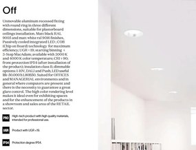 Spot LED incastrabil cu protectie IP54 Off fi 42w 3000k negru