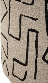 Puf bej cu tapițerie din țesătură bouclé Nairobi – Mauro Ferretti