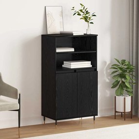 vidaXL Bufet cu raft cu depozitare cu ușă Negru 60 x 36 x 110 cm Lemn compozit