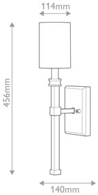 Hinkley HK-MOORE-WB1-HB - Aplica de perete MOORE 1xE14/40W/230V aurie