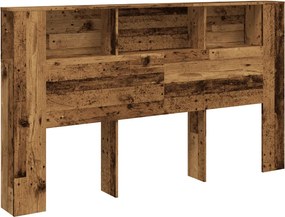 vidaXL Tăblie pat cu dulap lemn vechi 180x18,5x102,5 cm lemn prelucrat