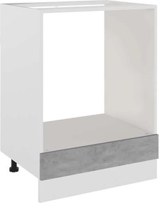 vidaXL Dulap pentru cuptor "Riga", gri beton, 60x46x81,5 cm