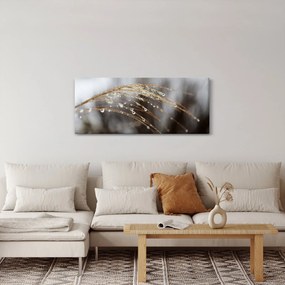 Tablou - Picături pe plantă (120x50 cm)