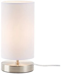 Brilliant - Lampă de masă CLARIE 1xE14/40W/230V crom mat/alb