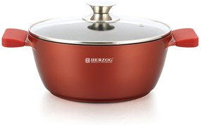Set Oale marmorate 16 piese Herzog HR-ST16M - Burgundy