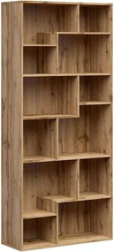 Biblioteca TETRIX, stejar wotan, PAL melaminat, 88x34x198 cm