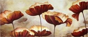 Tablou flori roșii (120x50 cm)