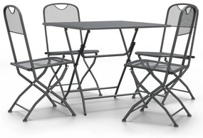 3084720 vidaXL Set mobilier grădină 5 piese antracit plasă metalică expandată