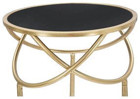 Măsuță auxiliară rotundă cu blat din sticlă ø 40 cm Ring – Mauro Ferretti