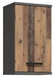 Dulap suspendat pentru baie VENOM, antracit/maro