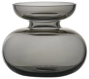 Vază gri deschis din sticlă lucrată manual (înălțime 9 cm) Inu – Zone