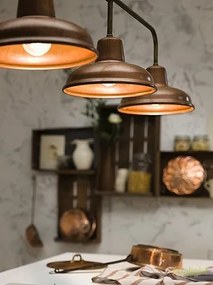 Lustra rustica cu 3 brate, fabricata manual Contrada 211.11.OR
