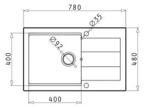 Chiuvetă de bucătărie Pyramis 70083601 SPARTA PLUS LUX 78x48 cm granit/bej