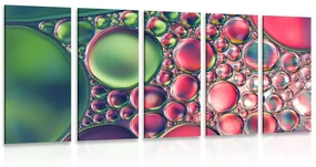 Tablou 5-piese picături de ulei în design abstract
