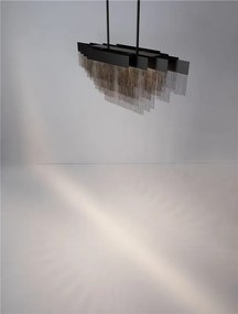 Lustra LED suspendata design modern REVIA negru