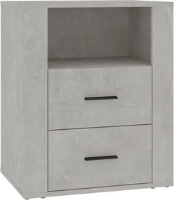 vidaXL Noptieră, gri beton, 50x36x60 cm, lemn prelucrat