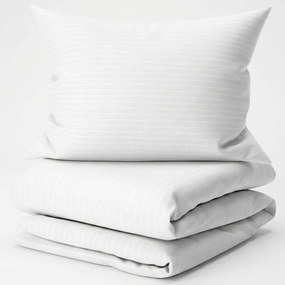 Lenjerie de pat pentru hoteluri Atlas Gradl alba - banda de 25x5 mm bumbac cardat