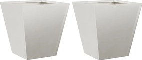vidaXL Jardiniere grădină, 2 buc., 30x30x30 cm, oțel inoxidabil