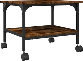 vidaXL Suport imprimantă 2 niveluri stejar fumuriu 50x40x38 cm lemn