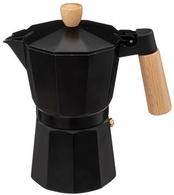 Espressor aragaz Pissa, aluminiu, negru, 6 portii, 375 ml