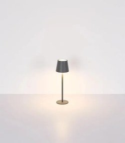 Globo 58488G-LED Lampă de masă VANNIE, reglabilă, cu control tactil, reîncărcabilă, pentru exterior, 3W/5V IP54 1800mAh gri