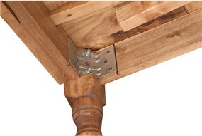 Masa extensibila, L160(290) 90 H80 cm, natur antichizat, lemn masiv