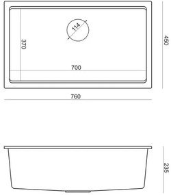 Chiuveta din granit Logan 110 negru