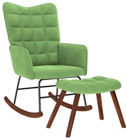 vidaXL Scaun balansoar cu scaun catifea verde deschis