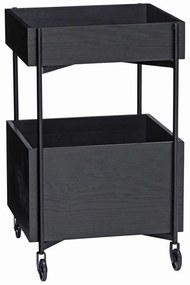 Cărucior din lemn de frasin pe roți 42x37 cm Fresh - Hübsch