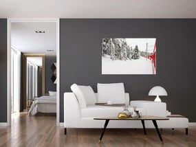 Tablou - Tren într-un peisaj înzăpezit (90x60 cm)