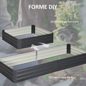 Outsunny Pat de Grădină Înălțat pentru Exterior, Gri | Aosom Romania