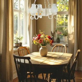 Brilagi - Lustră cu lanț QUEEN 3xE14/40W/230V fag/crem