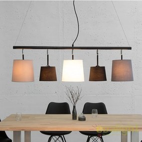 Lustra eleganta cu 5 abajururi directionabile, Levels 100cm