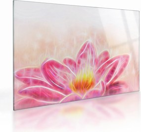 Tablou pe sticlă - Floare de lotus (70x50 cm)