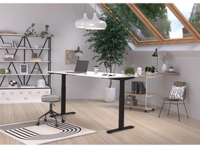 Birou cu blat alb cu înălțime ajustabilă electric 80x180 cm Jet – Germania